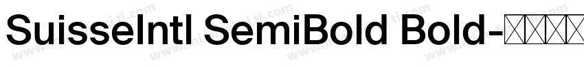 SuisseIntl SemiBold Bold字体转换